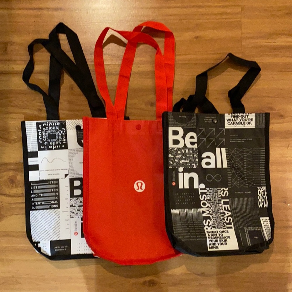 3 Lululemon Shopping Bags